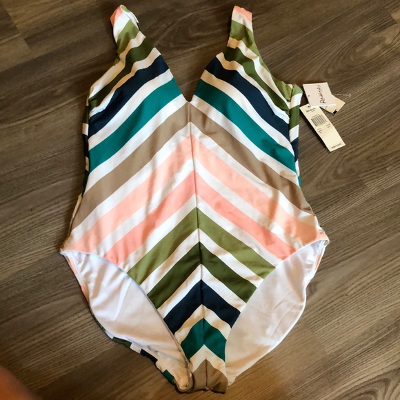 Raisins Other - NWT Raisins Curve one piece chevron bathing suit